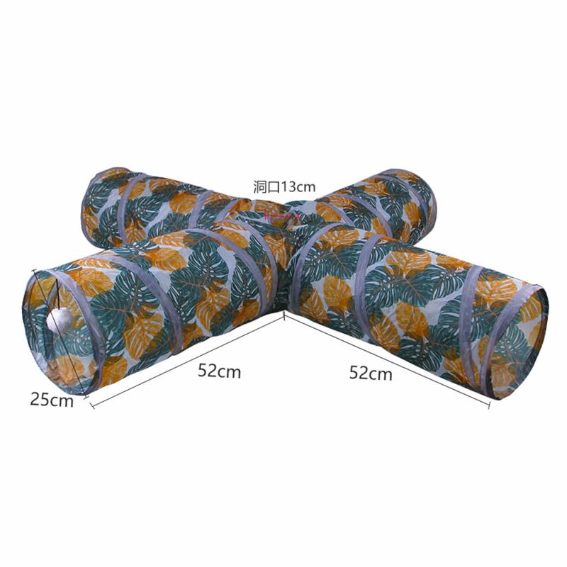 Туннельная трубка с принтом кошки, складные игровые туннельные игрушки, забавное обучающее интерактивное ведро для дрели, домашнее животное