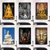 Black Meditating Buddha Statue Wall Art Canvas Prints Canvas Art Paintings On The Wall Buddhism Pictures for Home Decoration