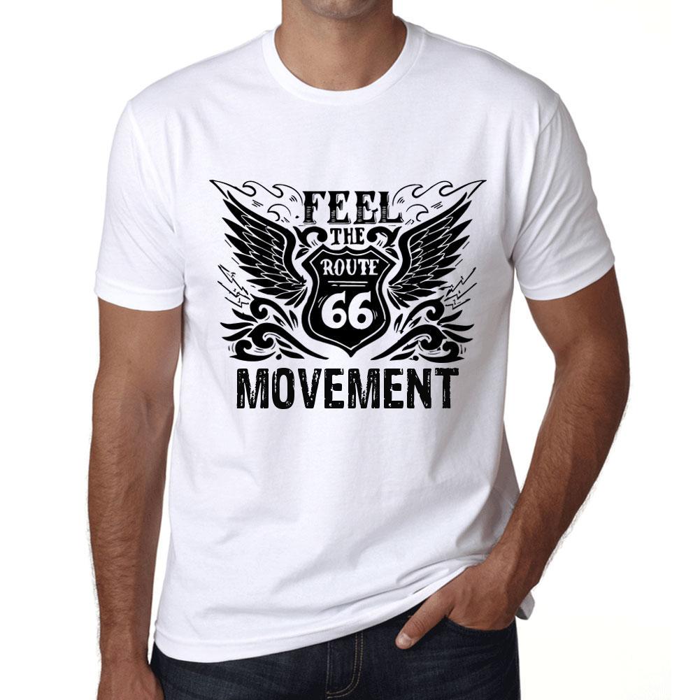 Men’s Vintage Tee Shirt Graphic T Shirt Feel The Movement White