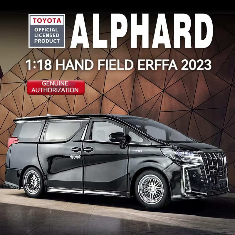 Новая модель автомобиля Toyota Alphard MPV из цинкового сплава в масштабе 1/18, литая металлическая игрушечная машинка, модель автомобиля с высокой имитацией звука и света, детские подарочные украшения