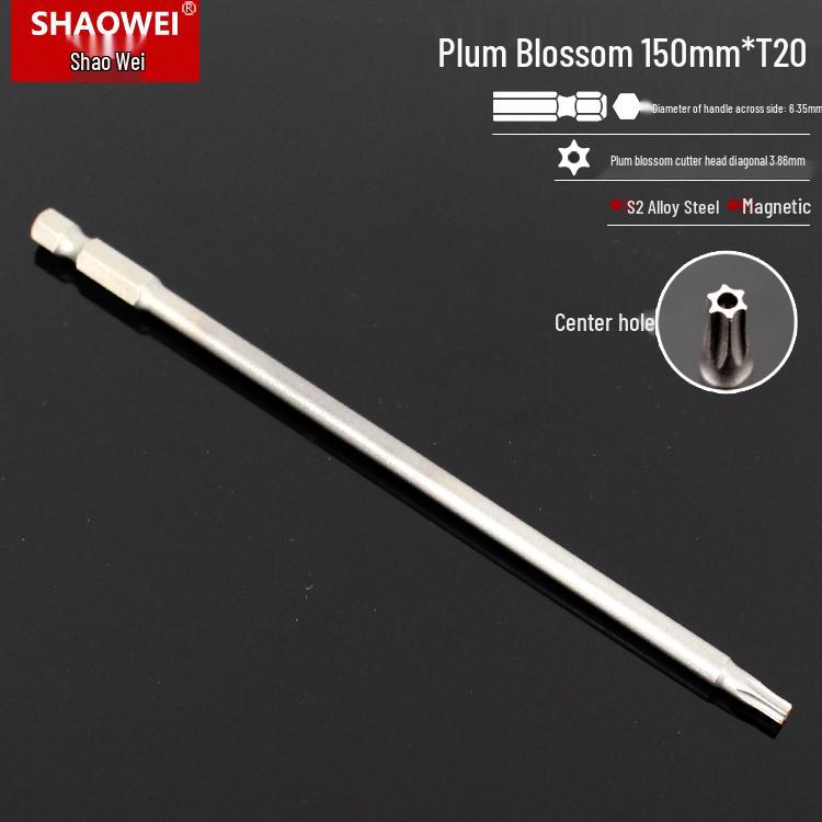 Магнитная 50-мм отвертка-звездочка и набор шестигранных бит для электродрелей