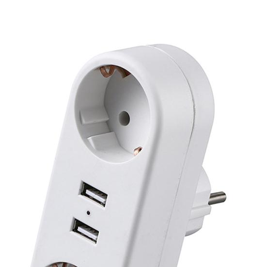 Адаптер для настенной розетки. Огнестойкая защита от напряжения. Превосходный безопасный удлинитель с USB-портами для зарядки.
