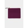 3603 Genuine Leather Coin Compartment Zippered Women's Men's Wallet Card Holder Purple