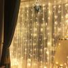 3x2m 200LED USB Remote Control Copper Wire String Light 8 Modes for Party Wedding Curtain Lamp