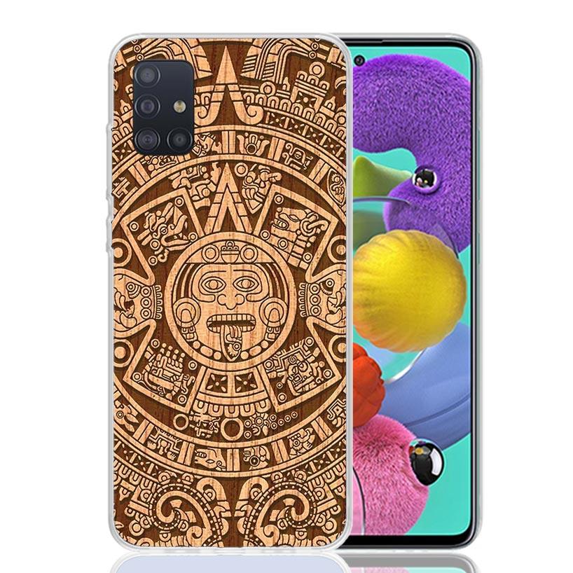 Mayan Stone Totem Pole Phone Case For Samsung Galaxy A52 A32 A22 A12 A02S A50S A30S A51 A31 AA71 Note 20 Ultra 10 S10 Plus Galax