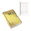 120 Pages A6 Grid Notebook Blank Stripe Account Book Loose Leaf Notebook Clear PVC Binder Detachable Pocket Diary Notepad School