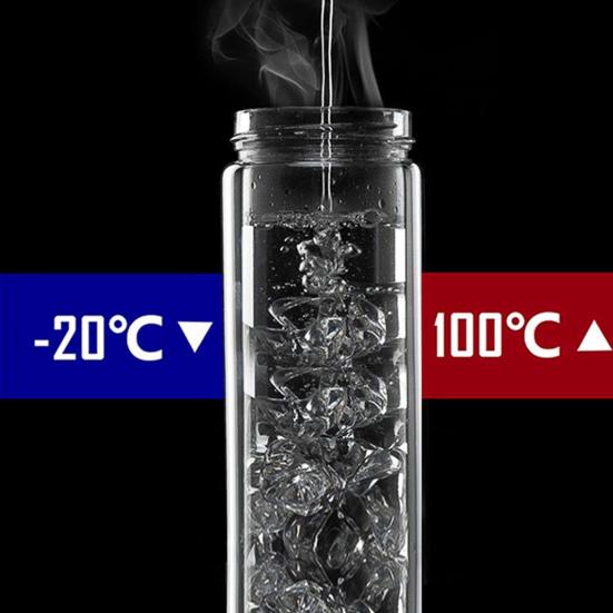 Стеклянная бутылка для заваривания чая, двойная стеклянная чашка для чая, фильтр из нержавеющей стали, герметичная конструкция, устойчивая к температурам, отделение воды для чая