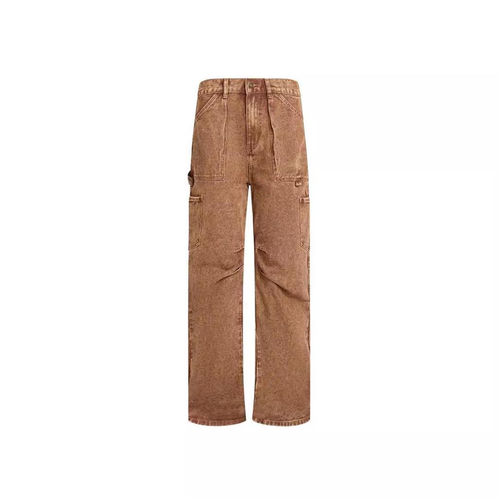 Retro Multi-Pocket Loose Casual Cargo Straight-Leg Jeans