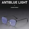 Fashion Metal-Frame Plain Glasses Women'S Ins Style High-Definition Blue-Light-Blocking Glasses Men'S Goggles Eye Protection