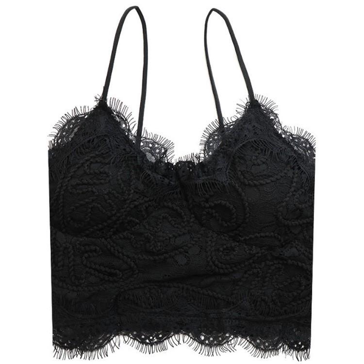 Spicy Girl Summer Wenwen Lace Camisole Bralette with Chest Pad