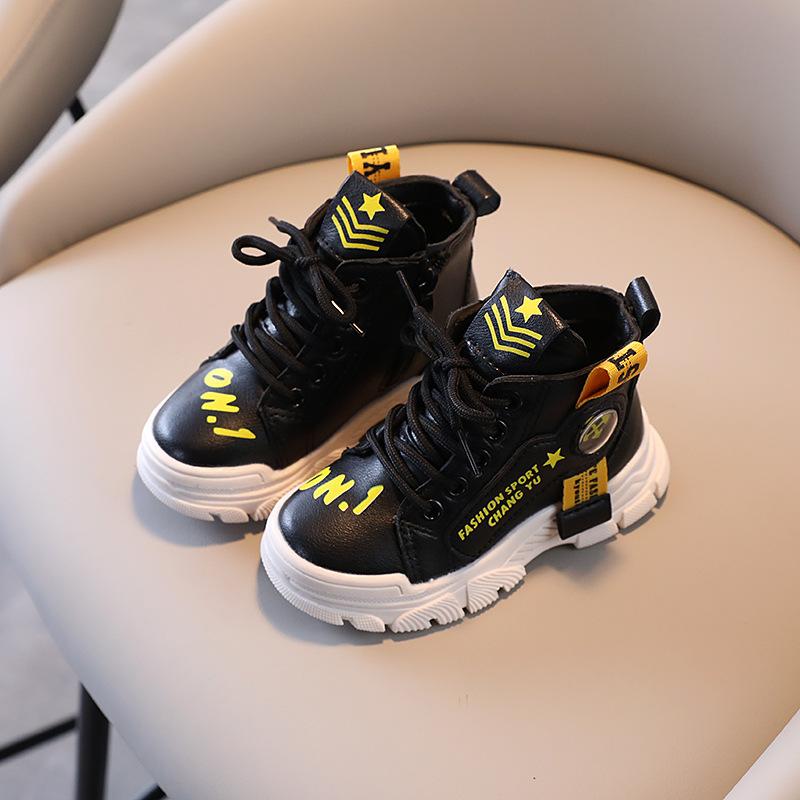 Осенне-зимние детские повседневные ботильоны, осенние ботинки martin, повседневная обувь для мальчиков, модные мягкие нескользящие детские ботинки