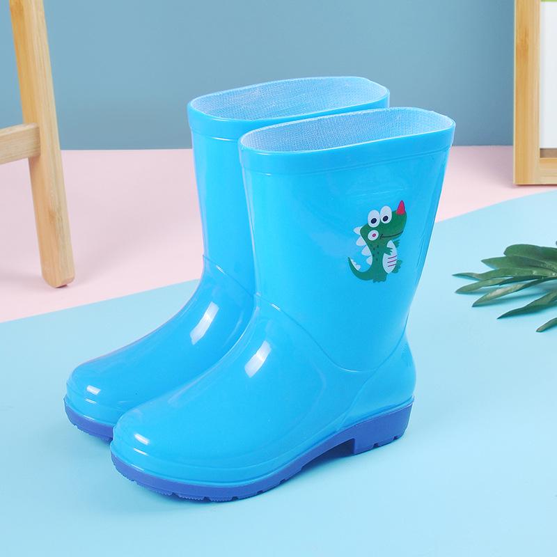 Детские резиновые сапоги средней высоты для мальчиков и девочек — водонепроницаемая обувь для малышей