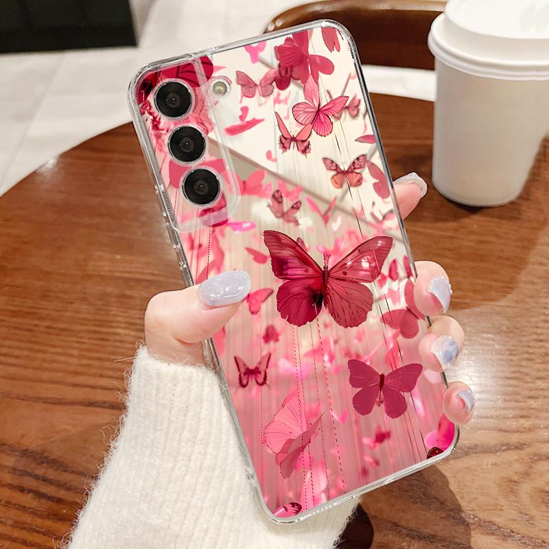 Милый чехол с принтом бабочки для iPhone 18 Pro Max Прозрачная мягкая силиконовая накладка для iPhone 17 16 15 14 13 Pro Max 17E 16E