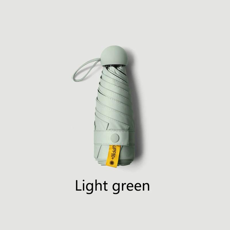 Зонт от солнца, мини-капсула, анти-УФ-зонт, маленький карманный зонтик, защита от солнца и ультрафиолета, зонтик