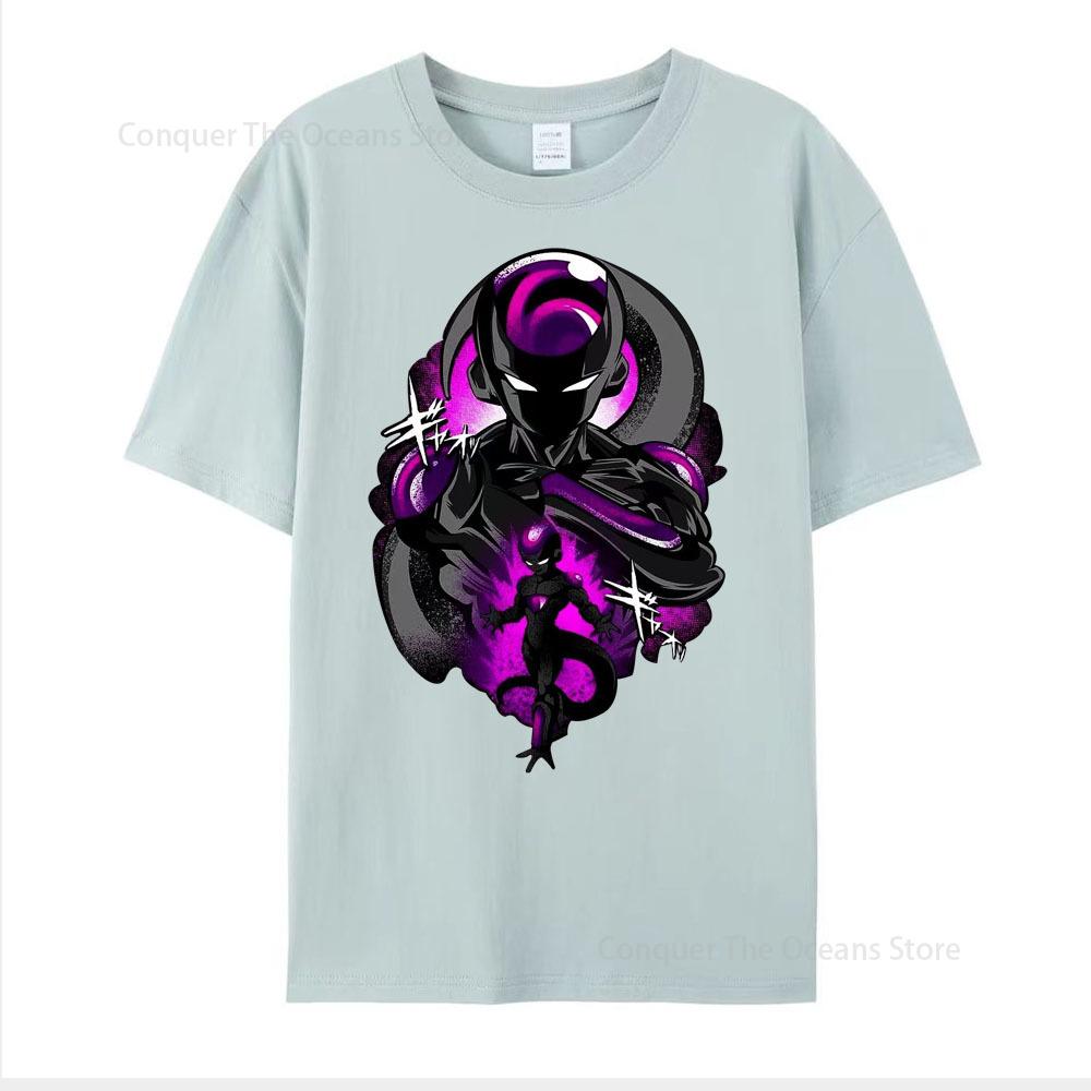 Japanese Anime Frieza Printed Men's T-Shirt Goku Short Sleeves CosplayT-Shirt Summer Casual Tees Streetwear O-neck Men's Tops