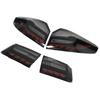 GTS OLED Style LED Tail Lights Dynamic Turn Signal Fit For 5 Series G30 M5 F90 Pre‑Facelift 2017 to 2020 Black Red