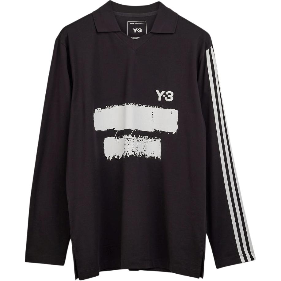 Y-3 graphic-logo long-sleeves polo shirt JN4876