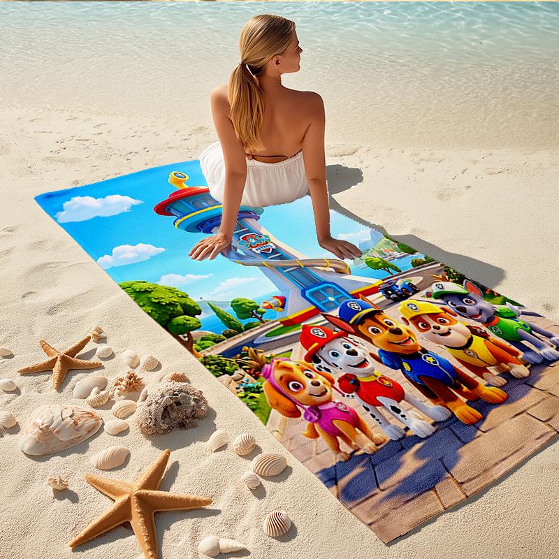 1Pc Paw Patrol'S Heroic Adventure Beach Towel Quick Dry Multiuse For Beach Pool Gym Yoga Home Travel Christmas Halloween Xmas Gift S1352