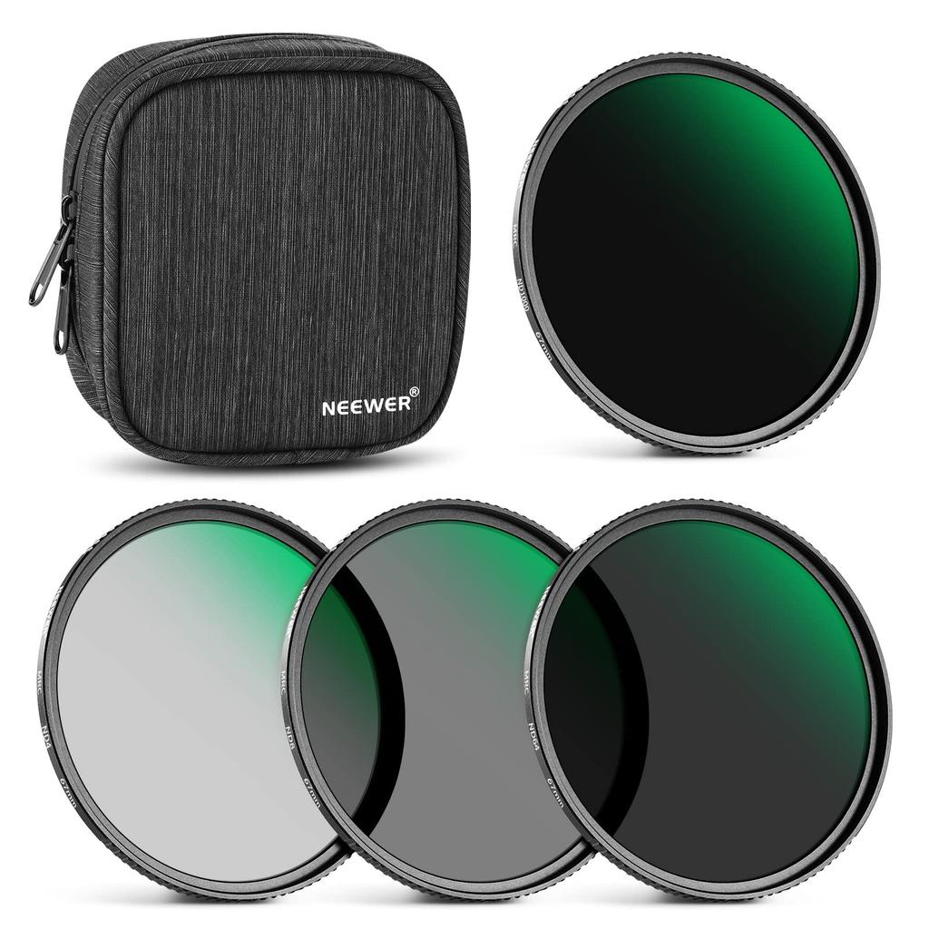 NEEWER 67mm ND Filter Neutral Density Filters with HD Optical and Includes a Waterproof Filter Pouch Set ND1000+ND64+ND8+ND4 30-Layer Multi-Coating,
