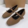 Туфли на плоской подошве в стиле ретро-балетки TRAF, модные туфли с круглым носком и неглубоким воротом, повседневные туфли на ремне с пряжкой на осень 2024 г.