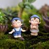 2шт милые влюбленные мальчик девочка миниатюрный пейзаж сад бонсай кукольный домик украшения