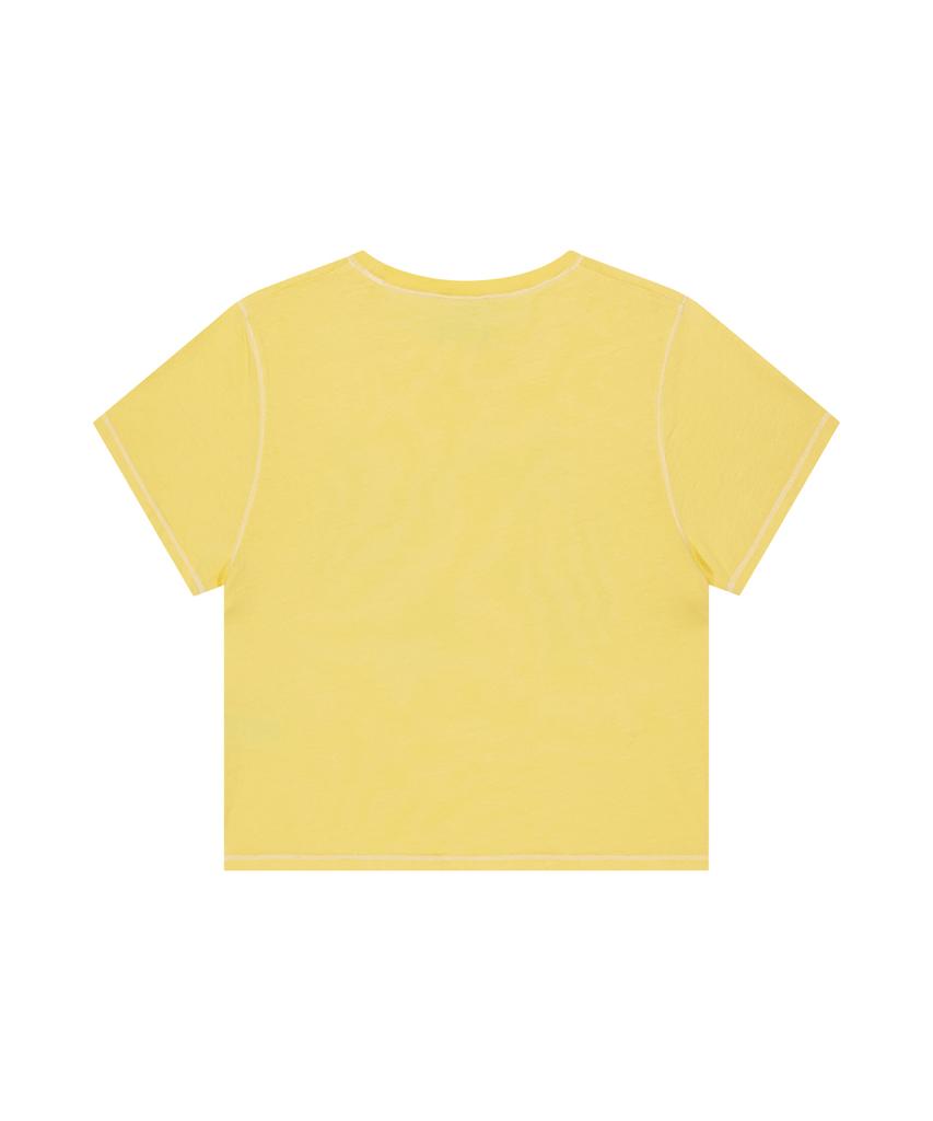 MAHAGRID Pigment Butterfly Goth Crop Tee Yellow(Mg2Gmft533A)