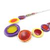 [I9972] - Designer Necklace 'Bora Bora' Orange Purple