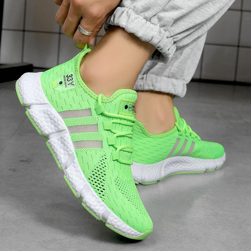 Большие размеры, высокоэластичные дышащие кроссовки для бега, мужская подошва с попкорном, пара спортивной и повседневной обуви, модная обувь Jinjiang, липкая обувь