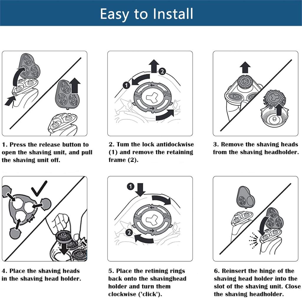 Сменные головки и лезвия HQ9, совместимые с электробритвой Philips серии Speed XL 8150XL 8160XL 8170XL HQ9070 HQ9080 8240XL 8140XL, улучшенные