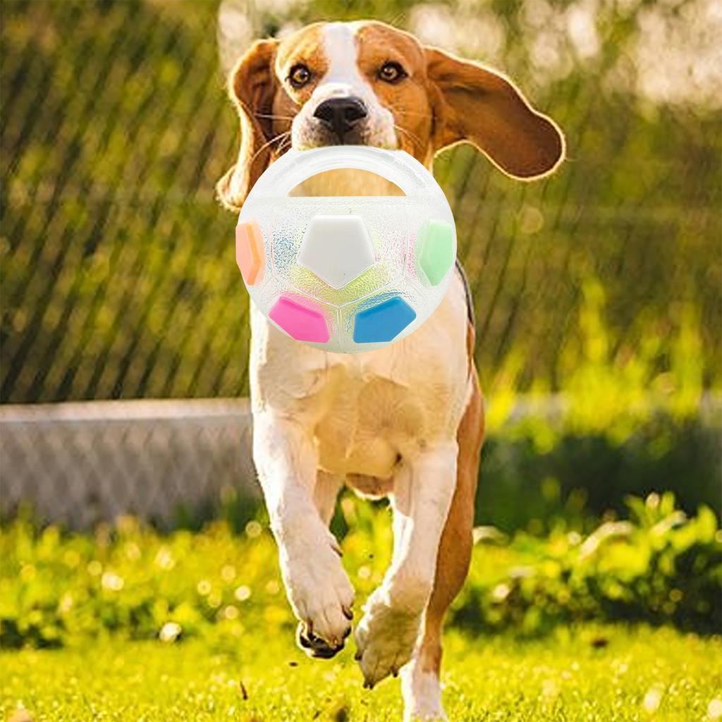 Игрушка для собак Футбольный мяч с ручкой Интерактивная пищащая игрушка Футбольный мяч для питомца Игрушка в форме футбольного мяча для домашних собак средних и крупных пород