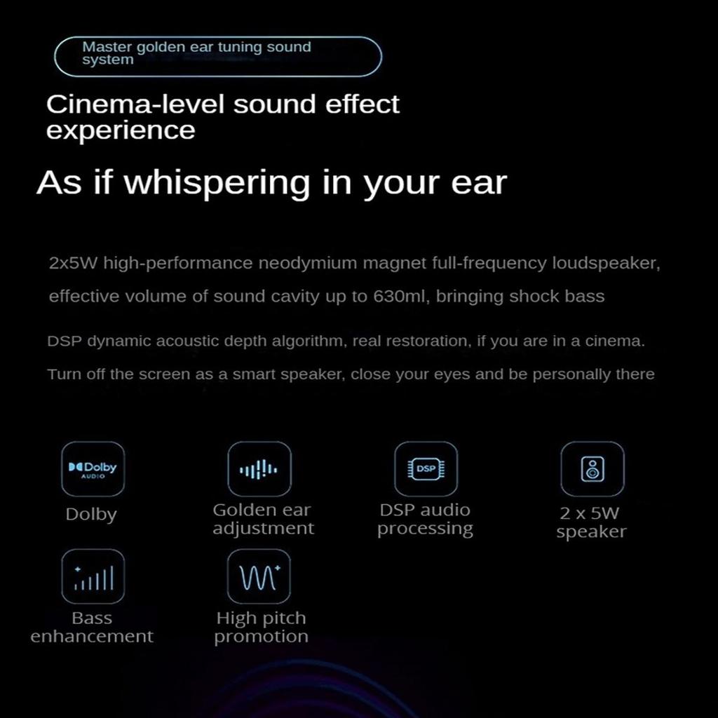 Восстановленный проектор Lenovo Xiaoxin 100, 1080P 700 ANSI люмен 2 ГБ+16 ГБ WiFi 6 Bluetooth 5.0 Автофокус Коррекция трапецеидальных искажений - Черный