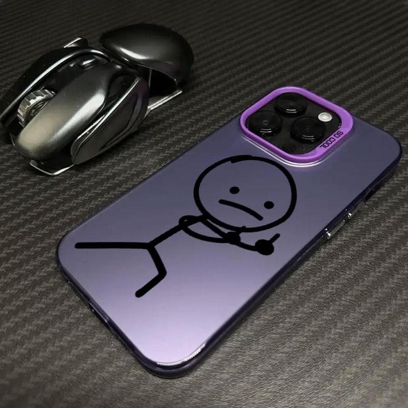 Смешной Человек Средний Палец Чехол Funda Чехол для Телефона Для iPhone 17 16 15 13 12 11 ProMax Pro Plus Ударопрочный и Защищающий от Падений Чехол для Телефона