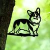 Stylish Metal Corgi Silhouette Sign Rustic Decor for Outdoor Home and Garden Elevate Your Home's Curb Appeal Decoration