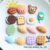 Cute Bread Biscuit & Fried Egg Resin Jewelry DIY Accessories
