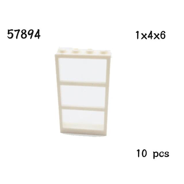 MOC Parts House Деталь 1x4x6 Рама двери Умные окна 10 шт. 60596 60616 60803 57894 60623 60621 92589
