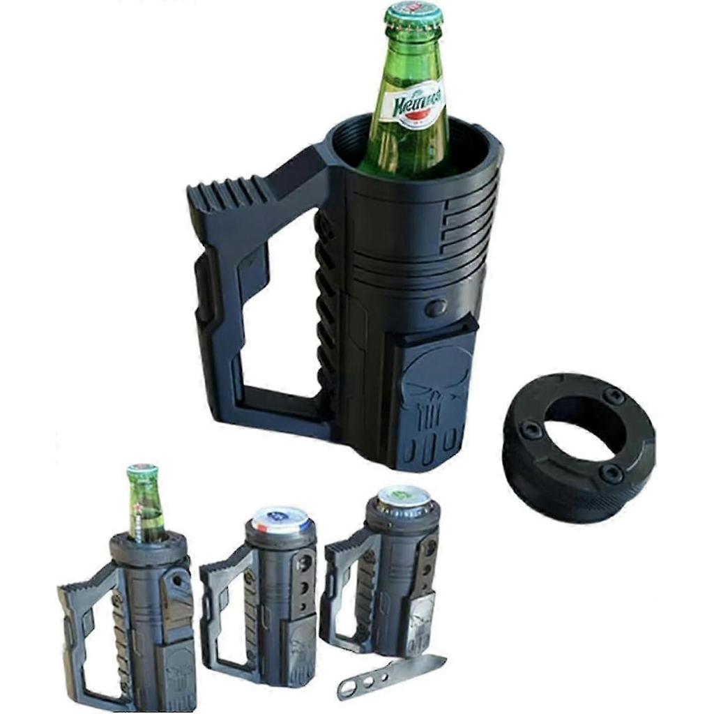 Assault-Style Tactical Insulation Sleeve, Portable Party Beverage Holder Insulation Sleeve, with Beer Opener, Beer Coozies for Bottles & Cans, Idea Gi