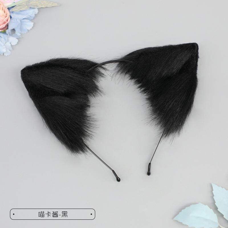 Handmade cute plush animal cat ear headgear fox ear party headband simulation animal ear hair accessories