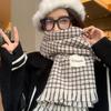 New Classic Retro Small Plaid Scarf for Women Winter Korean Style Versatile High End Warm Couple Scarf for Men