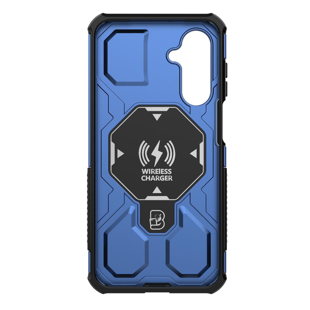 Для Samsung Galaxy M36 5G Магнитный чехол Вращающаяся металлическая подставка Противоударная задняя крышка для телефона из ПК+ТПУ