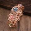 Эмалированный полый браслет-резинка с розой, с ощущением высокого класса, женский браслет с розой на День святого Валентина