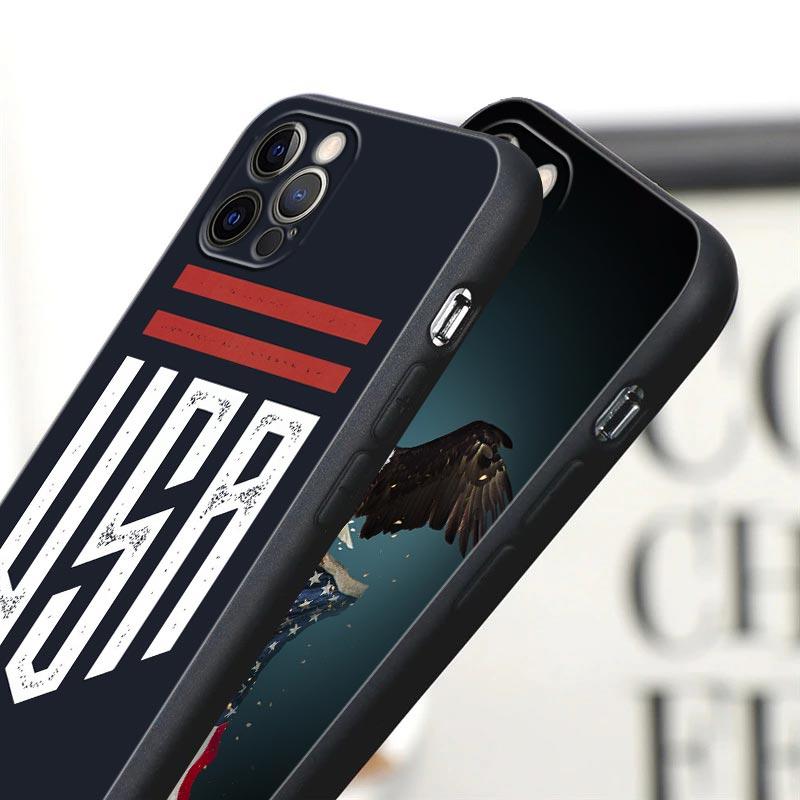 Американский флаг США Пятиконечная звезда Чехол для телефона Для Apple iPhone 16 15 14 13 12 11 Pro Max XR XS Max 7 8 Plus SE2 Задняя крышка Чехол