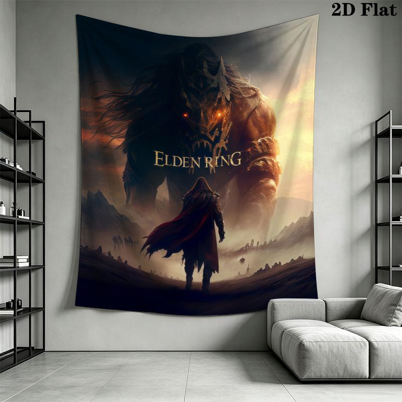 Elden Ring Echo Wall Hanging Printed Fabric Blanket Decorative Tapestries for Bedroom Living Room Home Decor