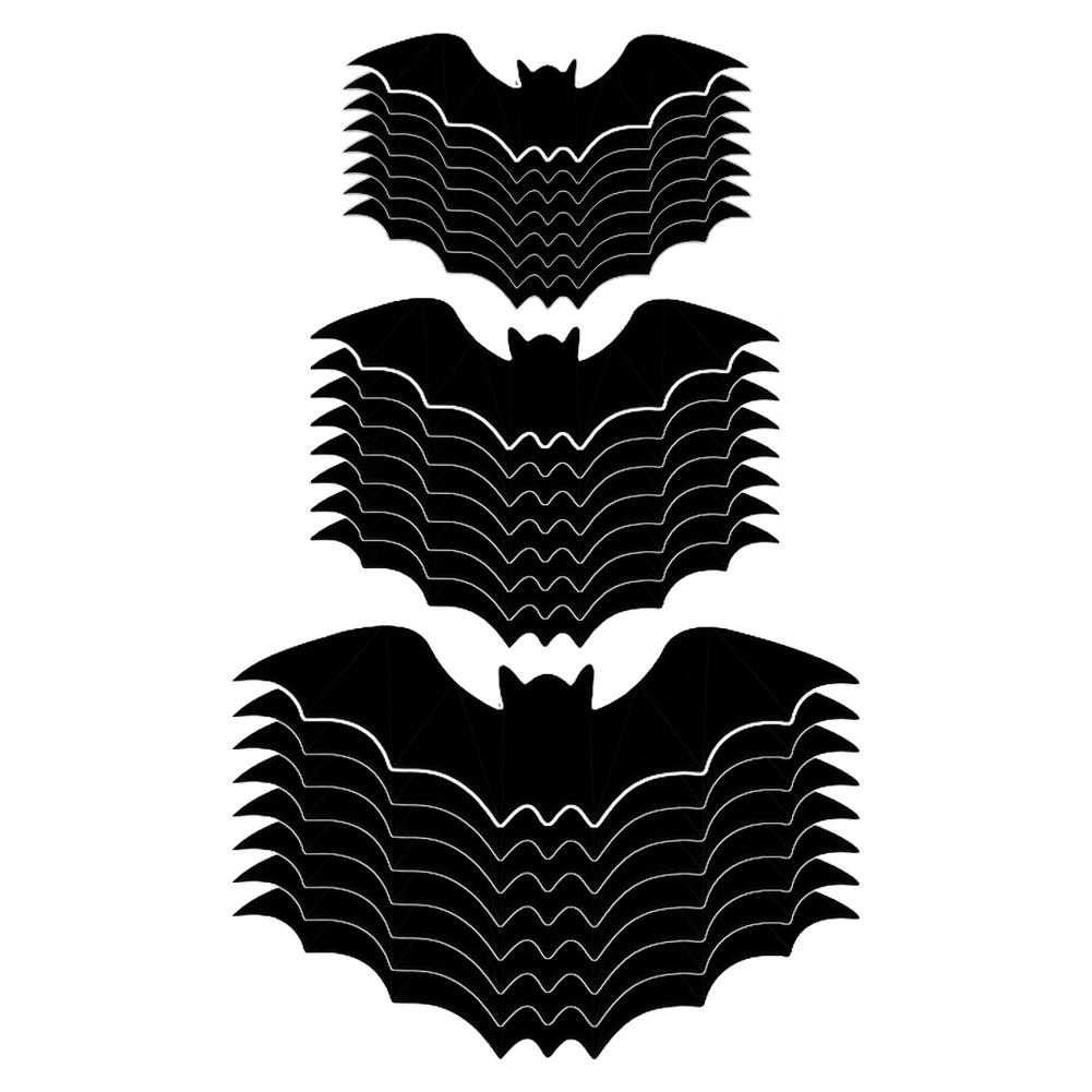 LED Halloween 3D Lighted Bats Battery Powered PVC Wall Decor Light Halloween Spider Atmosphere Lamp for Stairs Bedroom Window