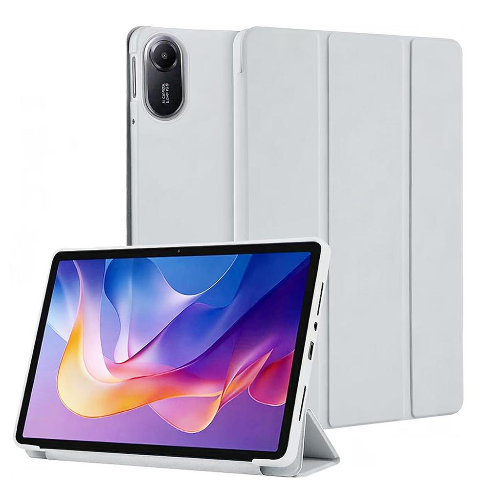 For Xiaomi Redmi Pad 2 11 Inch 2025, Silicone Tablet Case Ultra Thin Trifold Stand PU Leather Protective Cover, Auto Sleep Wake
