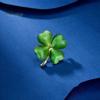 Брошь в виде клевера, украшение для воротника официальной одежды, брошь с растением, ювелирные изделия для одежды, гладкая реалистичная форма листа, антикоррозийная легкая булавка для одежды