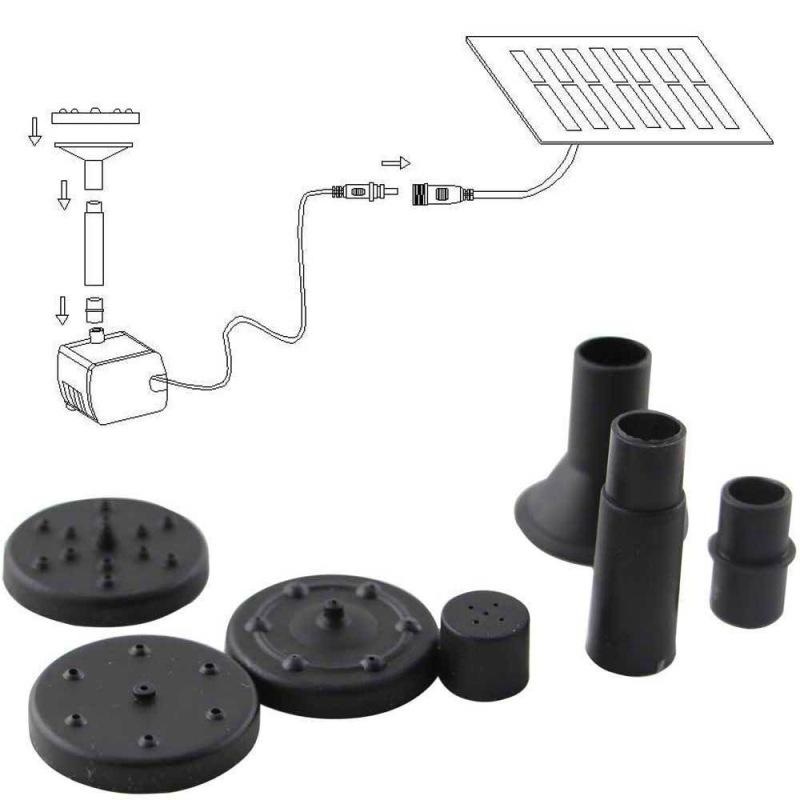 Hot! Solar Powered Fountain Pump, 7V Energy-Saving Submersible Solar Water Pumps For Garden Pond