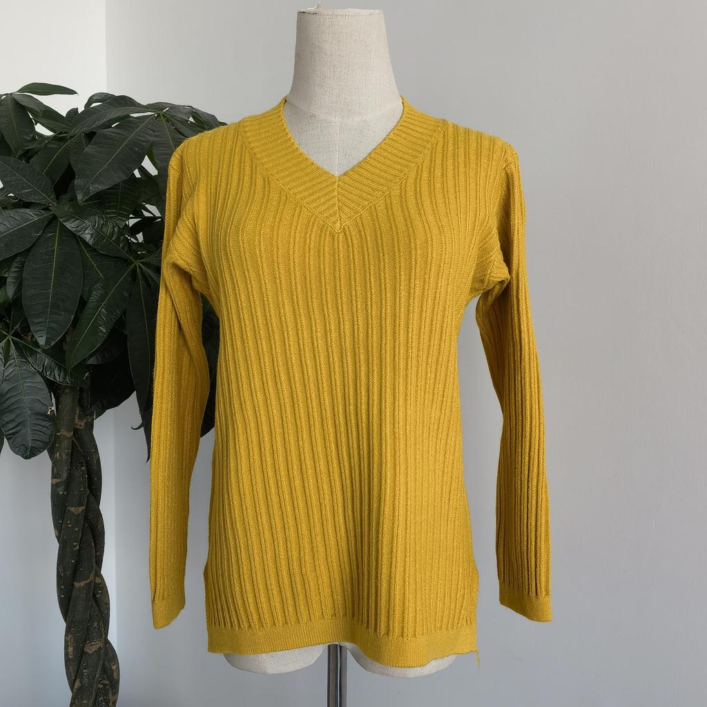 Женский базовый свитер с v-образным вырезом, теплые толстые свободные пуловеры, однотонный джемпер, повседневный топ, осень-зима