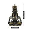 1pc Retro Brass Meditate Zen Buddhism Household Buddha Ornament Living Room Handmade Decoration Copper Statue Tea House Ornament