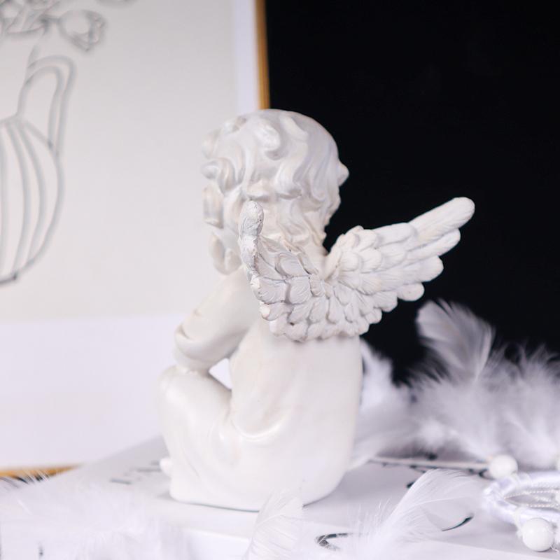 Angel Series Nordic Style Exquisite Resin Sculpture Craft Art Home Decor for Living Room, Bookshelf, and Entrance Decoration