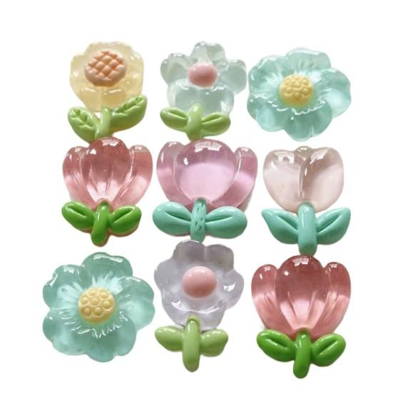 5 шт. Смоляные Цветы Тюльпаны DIY Тюльпан Подсолнух Обувь Поделки Аксессуары Подвески Цветочные Украшения для Украшений Обуви